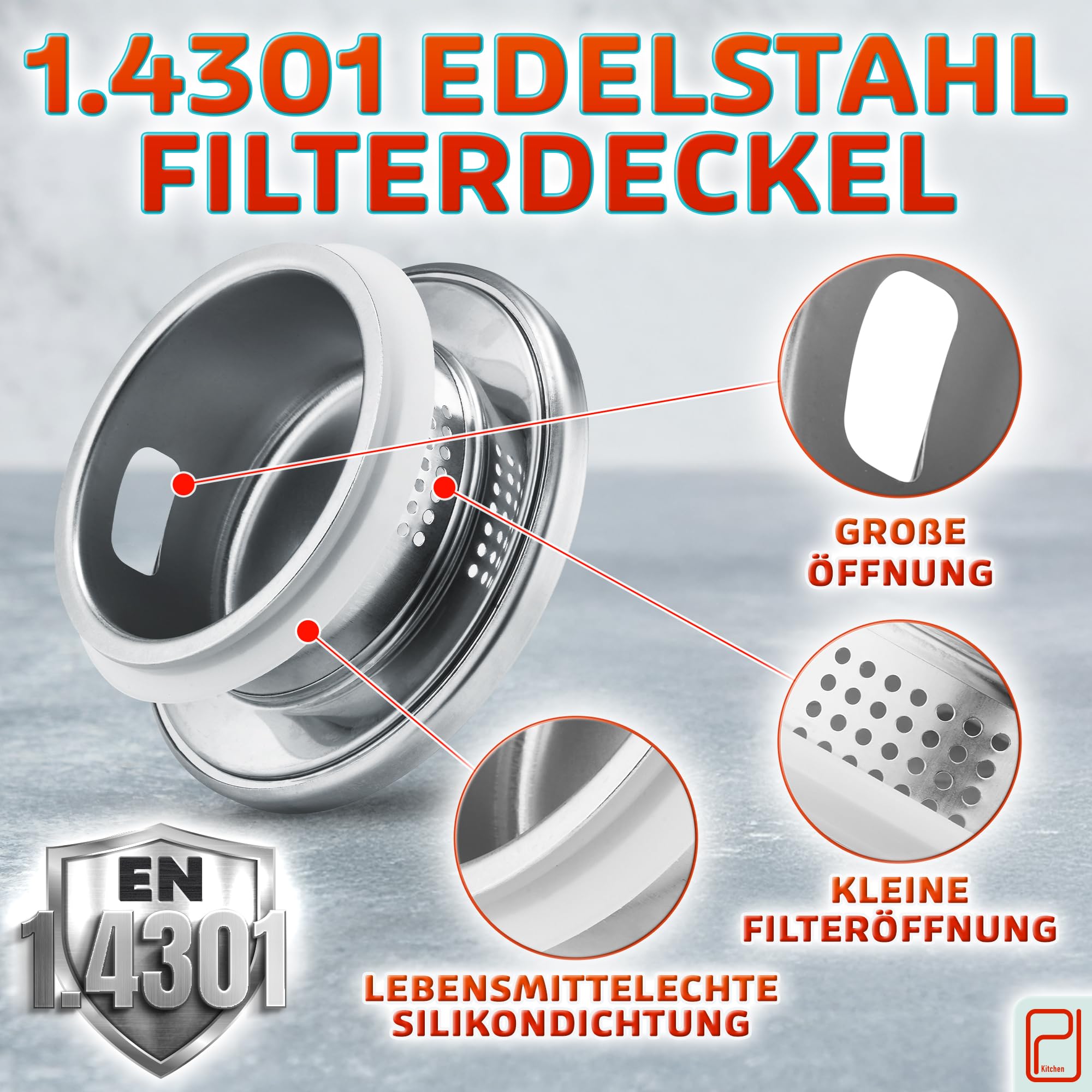 Premium Borosilikat Glaskaraffe + Deckel + Ausguss - 2 Liter - Borosilikatglas Wasserkrug mit Griff - Karaffe für Heiß- / Kaltgetränke - Eistee Glaskanne