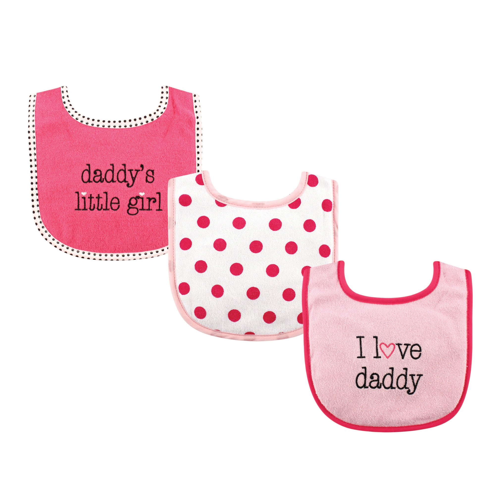 Luvable Friends Unisex Baby Cotton Terry Drooler Bibs with Fiber Filling