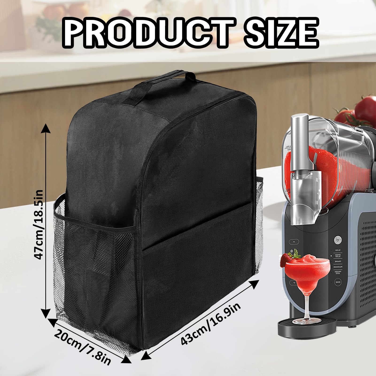 Slush Maschine Tasche für Ninja SLUSHi Maschine FS301EU, 48 x 20 x 43 CM | Tragetasche für Ninja Slush Maschine Staubschutz Leichte Faltbar Bag Aufbewahrungstasche für Ninja Slush Zubehör