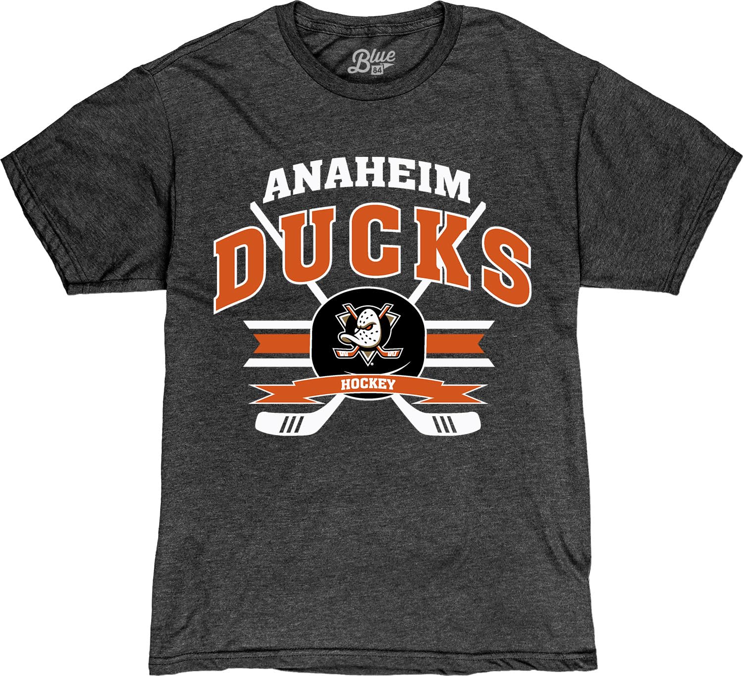 Blue 84 NHL Officially Licensed T-Shirt Heathered Hockey Puck