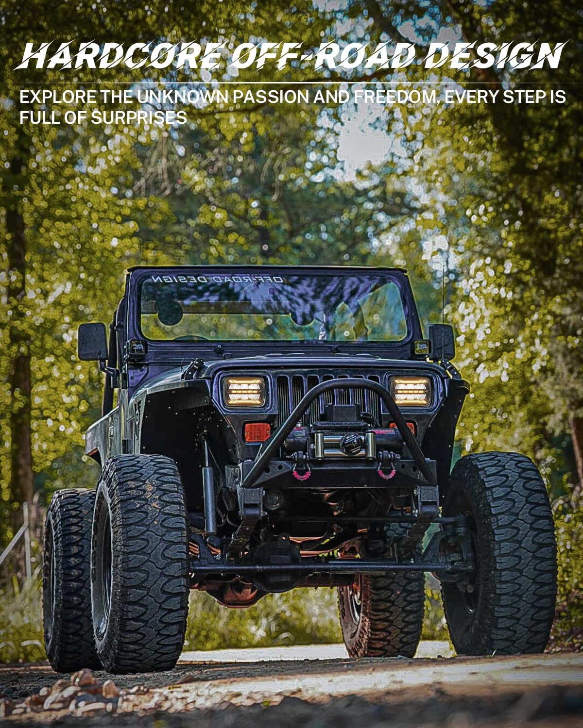 Pair 140W 1000% Bright H6054 5x7 7x6 Led Headlights Compatible with Jeep Cherokee XJ Wrangler YJ DOT Anti-glare DRL Turn Signal Hi/Low Sealed Beam Ford Chevy GMC Toyota Nissan Dodge etc