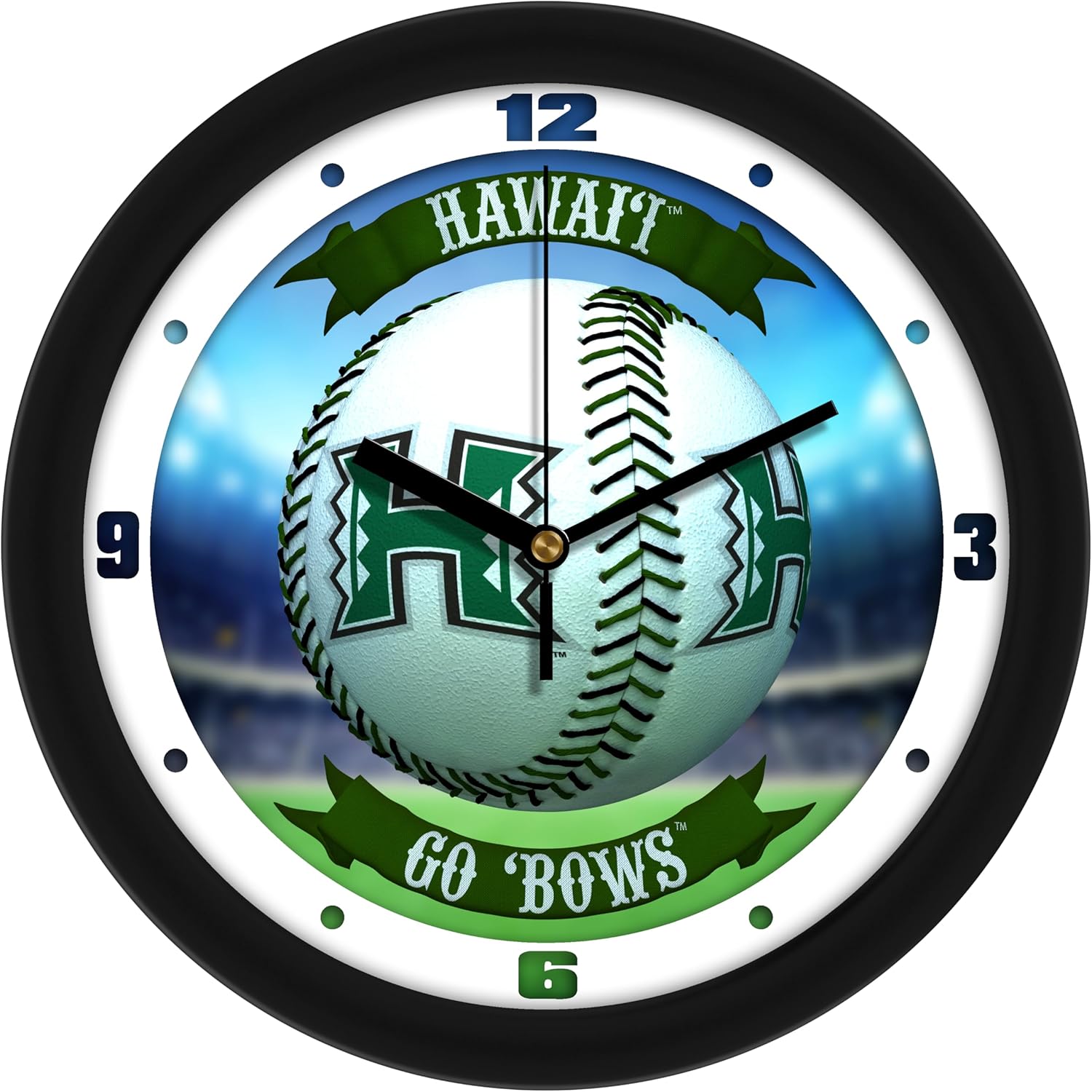 Hawaii Warriors - Home Run Wall Clock