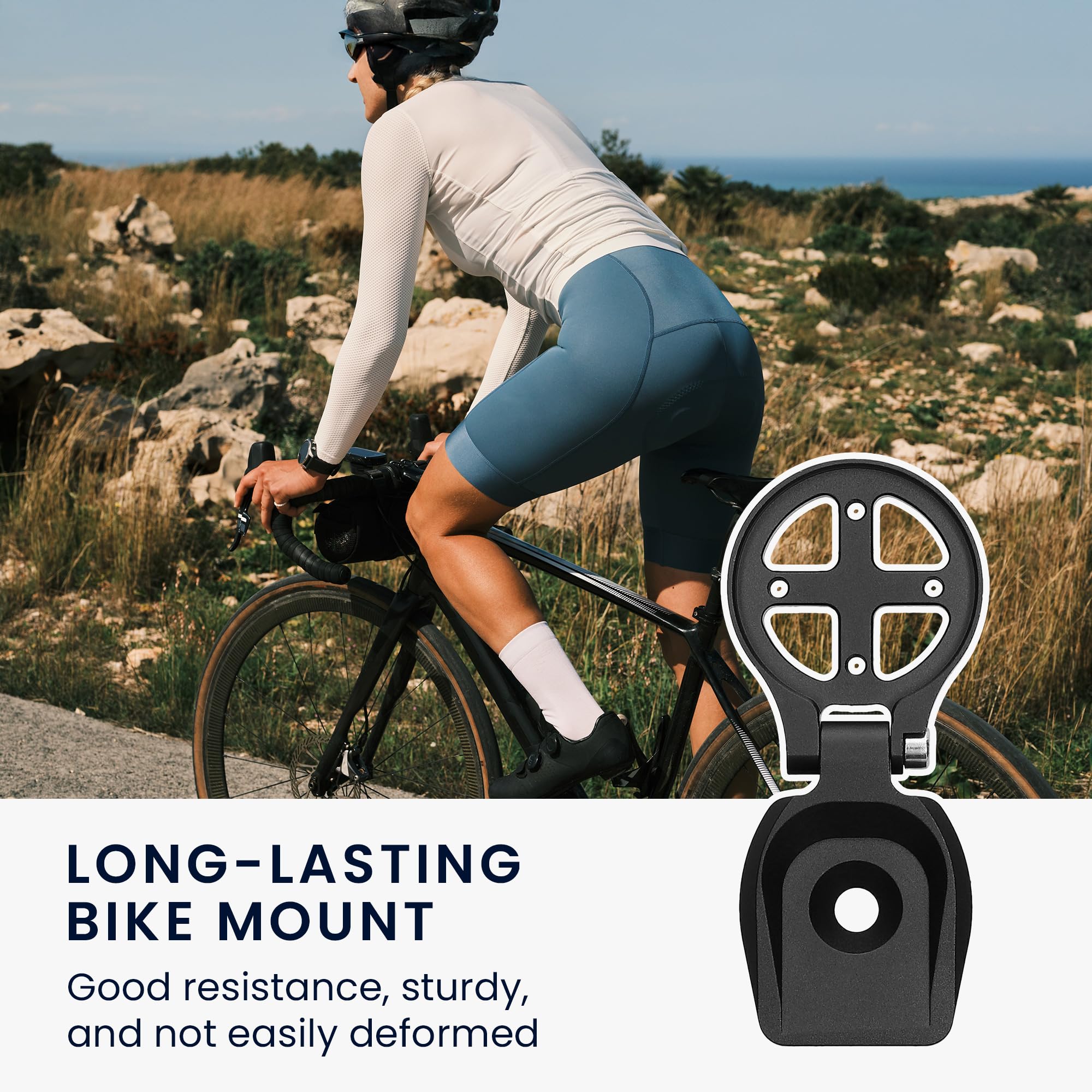 kwmobile Mocowanie kompatybilne z Garmin Edge/Bryton Rider/Wahoo Mount - Uchwyt rowerowy - Uchwyt rowerowy do przedniego mocowania rowerowego komputera - Czarny