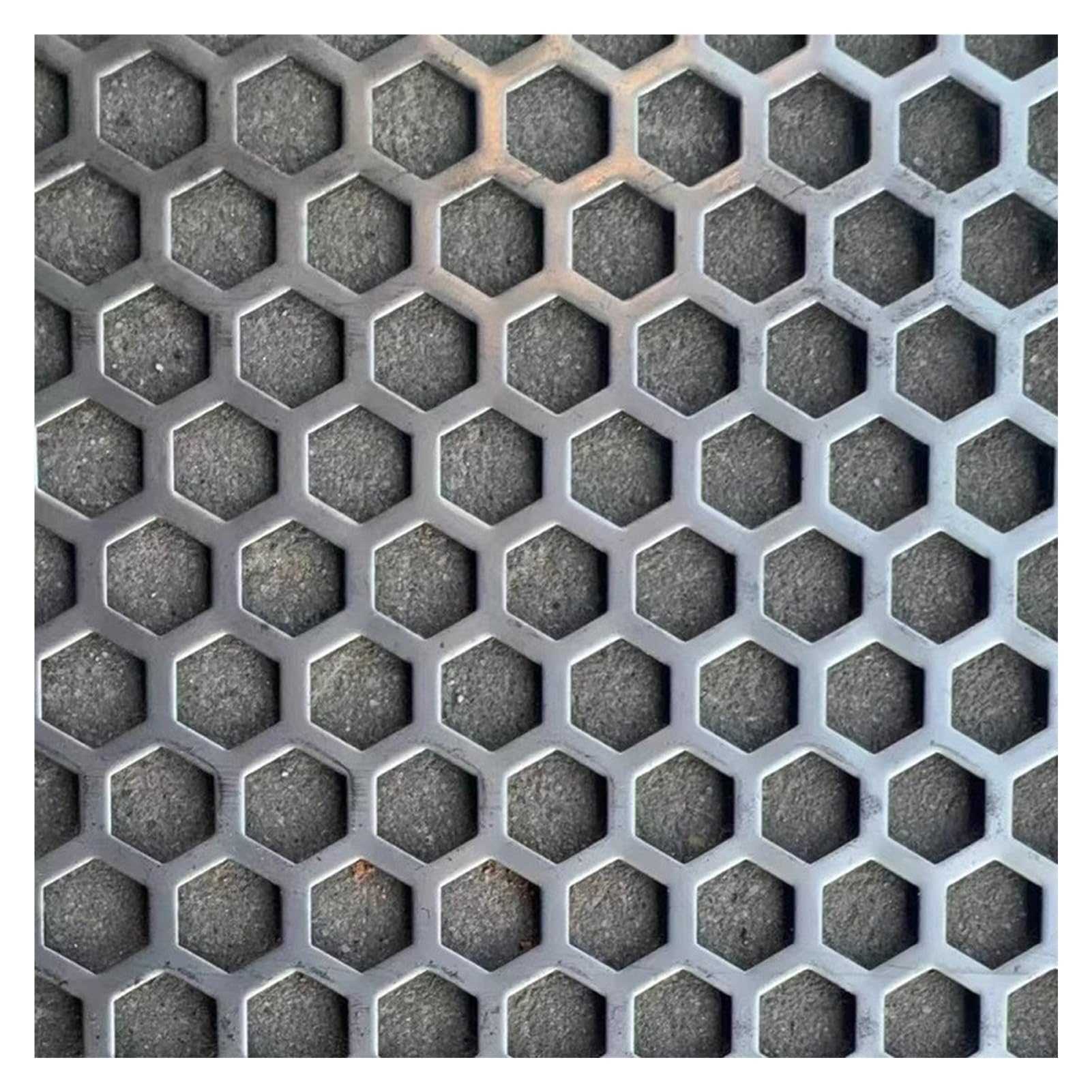 HYQOUKLR Stainless Steel Perforated Sheet, 304 Stainless Steel Perforated Sheet 1.3mm Thick 6mm/10mm Mesh Multiple Sizes(6mm Mesh,50x50cm/19.6x19.6in)