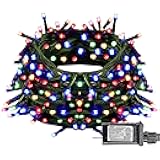 Christmas String Lights, 100 LED 33 FT Connectable Fairy Lights with 8 Modes, Waterproof Christmas Decorations for Indoor Outdoor Holiday Party Home Tree Decor (Multi-Colored)