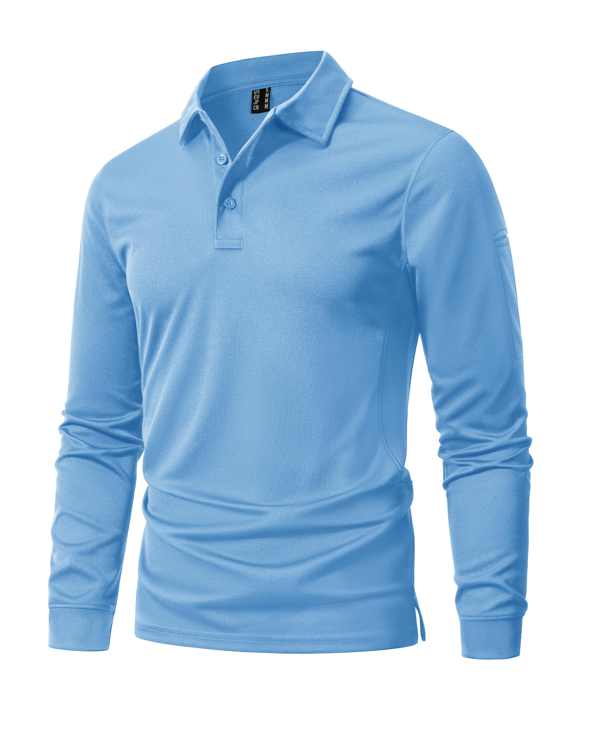 MAGNIVIT Men's Military Long Sleeve Shirt Outdoor Performance Tactical Army Combat Polo Shirts