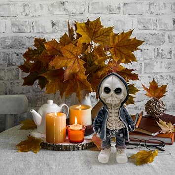 Skeleton Figures Gothic Decoration Skull Statue Halloween Decoration Mini Resin Skeleton Figures Gothic Home Decoration Cool Skeleton Figures