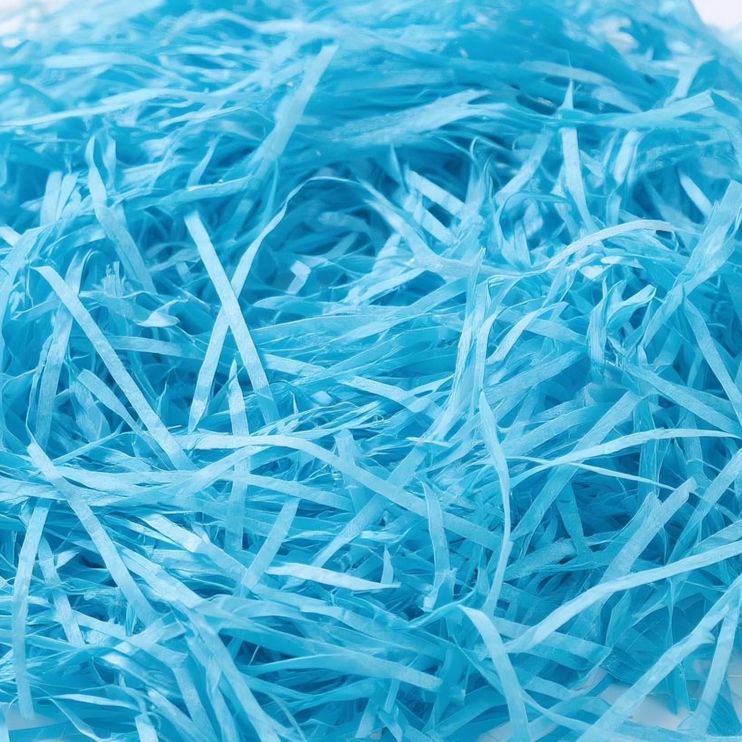 500g Shredded Tissue Paper, Raffia Shredded Paper for Gift Boxes Hampers Packaging,Tissue paper Ideal Hamper Stuffing Filling Suitable for All Occasions (Light Blue)