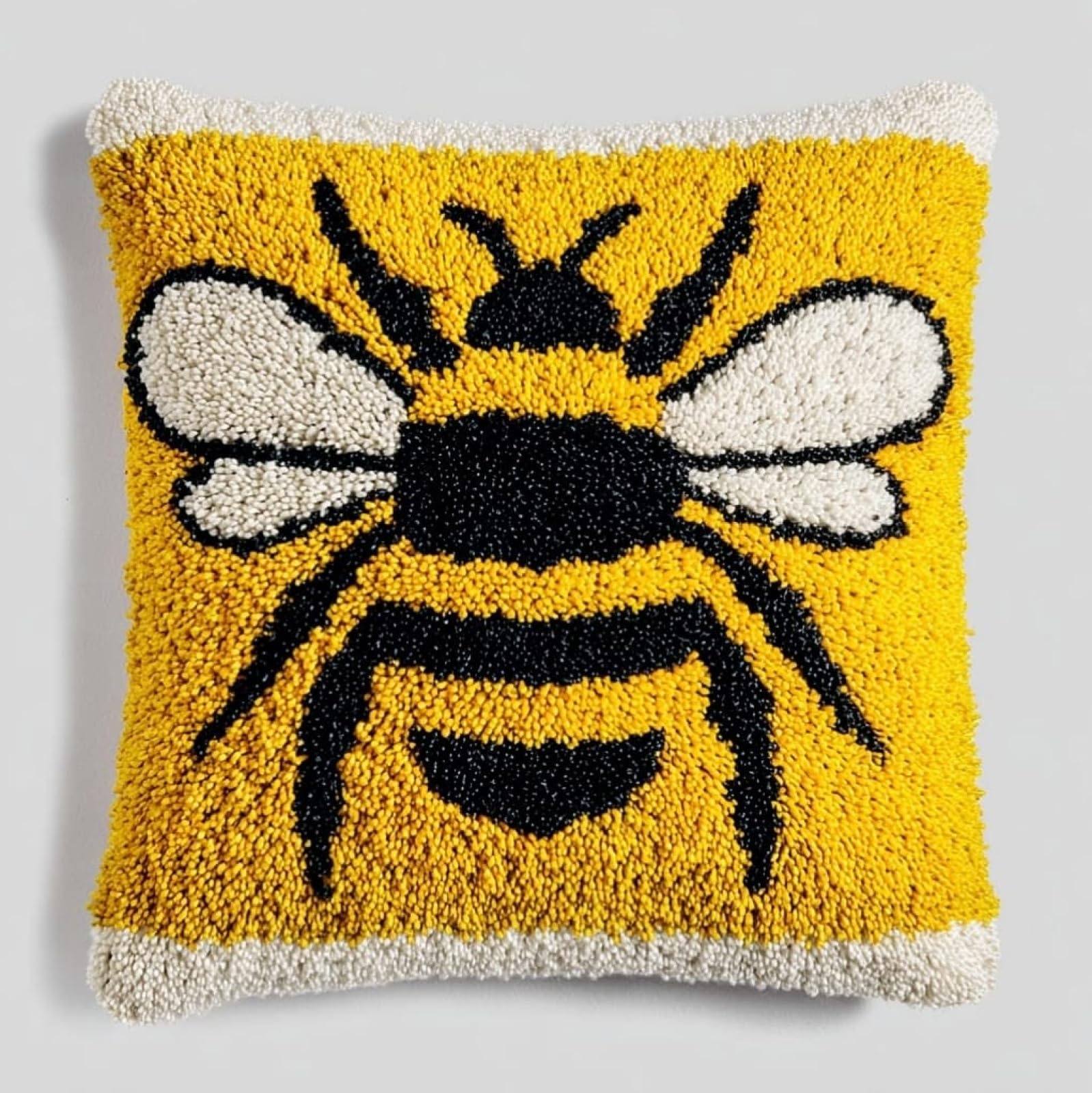 AxiangziK Latch Hook Cushion Kit 17x17in,Cute Bees