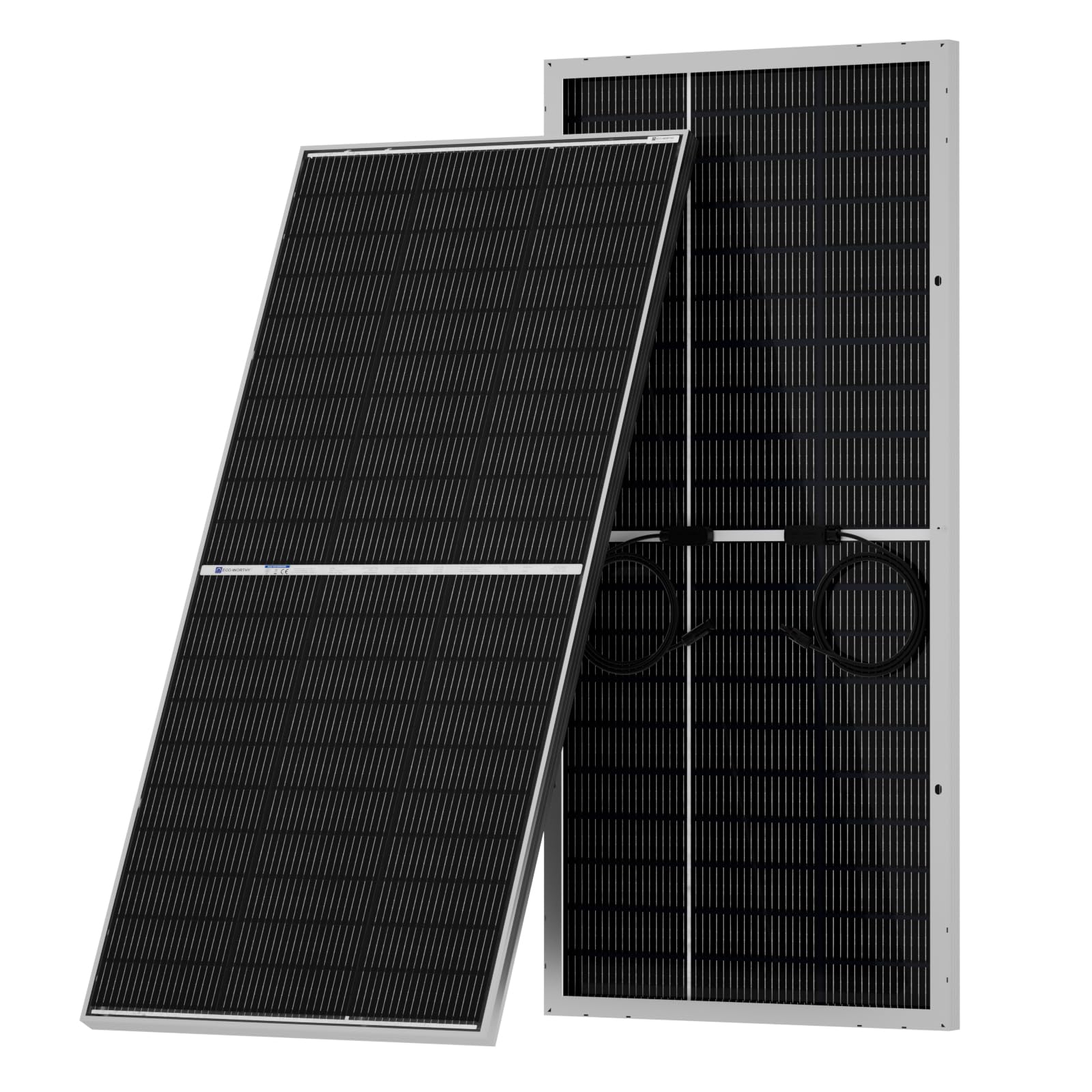 ECO-WORTHY 195W N-Type 18BB Bifacial Solar Panel, 1PC 12 Volt Monocrystalline Solar Panel with 25% High Conversion Efficiency, Ideal for RV, Boat, Roof, Farm,Home &amp; Off-Grid Applications