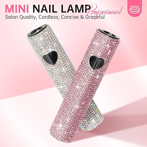 Miniatura 6 de Luz UV para uñas de gel, lámpara de uñas UV de mano, lámpara LED portátil para uñas, mini secadora de uñas, luz USB para secado rápido, rosa