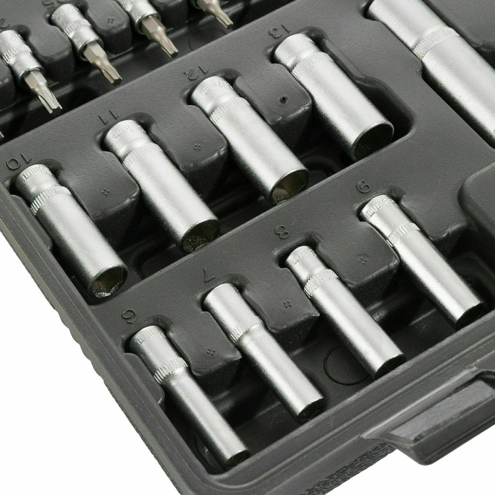 SVE MALETIN DE HERRAMIENTAS 108 PIEZAS CARRACA 1/2" 1/4" JUEGO DE LLAVES, VASO, PUNTAS Y CARRACAS