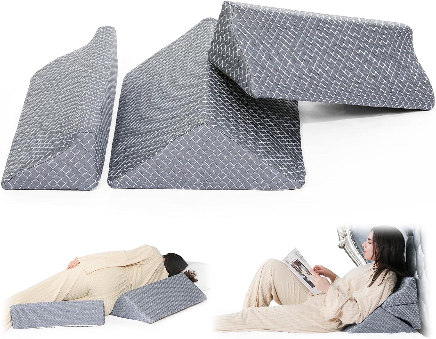 Foam Wedges for Positioning in Bed | 3in1...