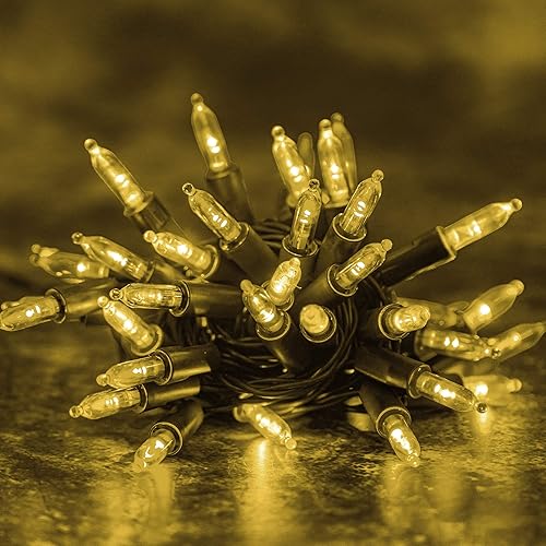 Miniatura 9 de FUNPENY - Mini guirnalda de 50 luces LED de Halloween de 16 pies, funciona con pilas, 8 modos de luces impermeables de hadas, decoraciones de