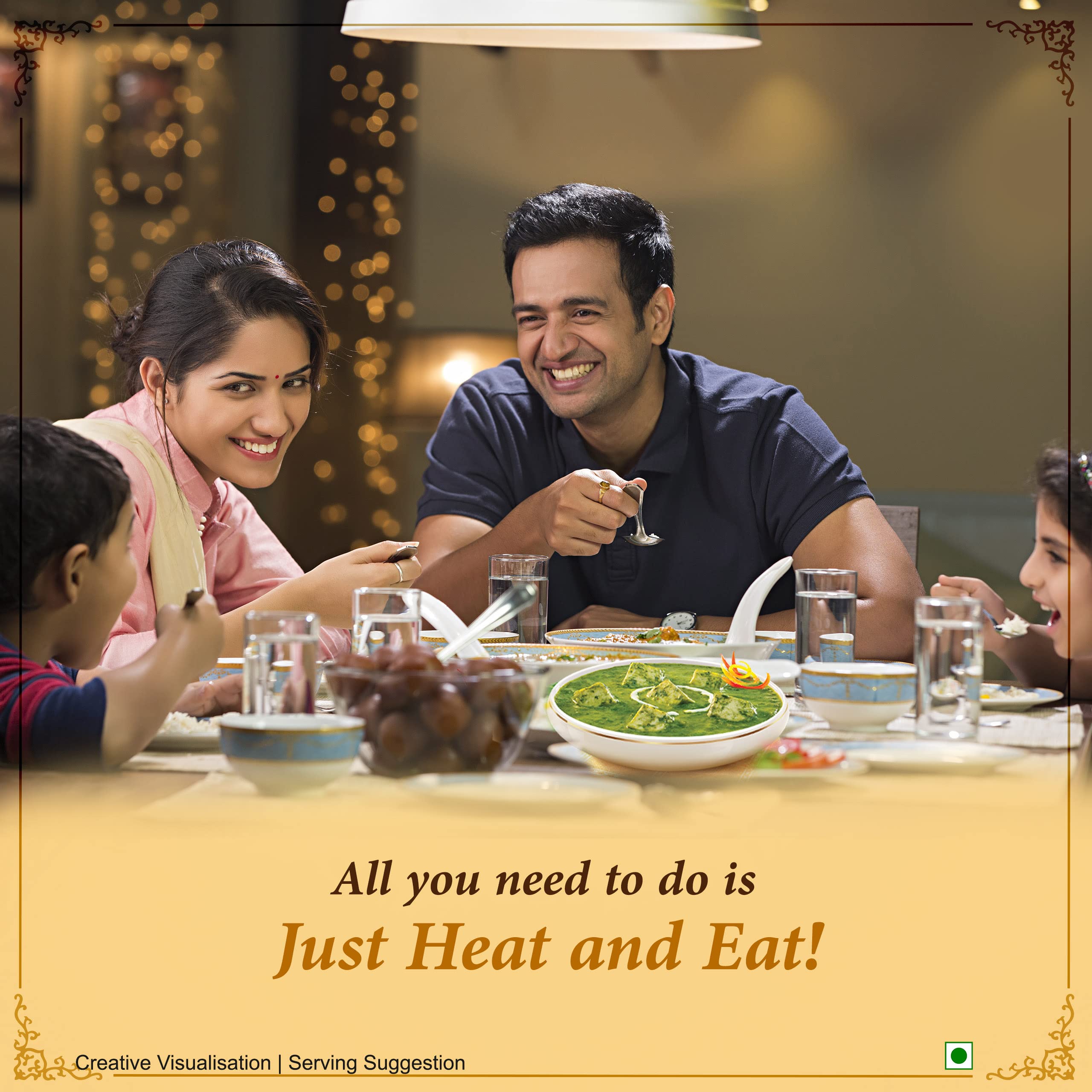 Kitchens of India Palak Paneer, ITC Ready to Eat Indian Food, Just Heat and Eat, Microwavable, 285g - Image 4 thumbnail