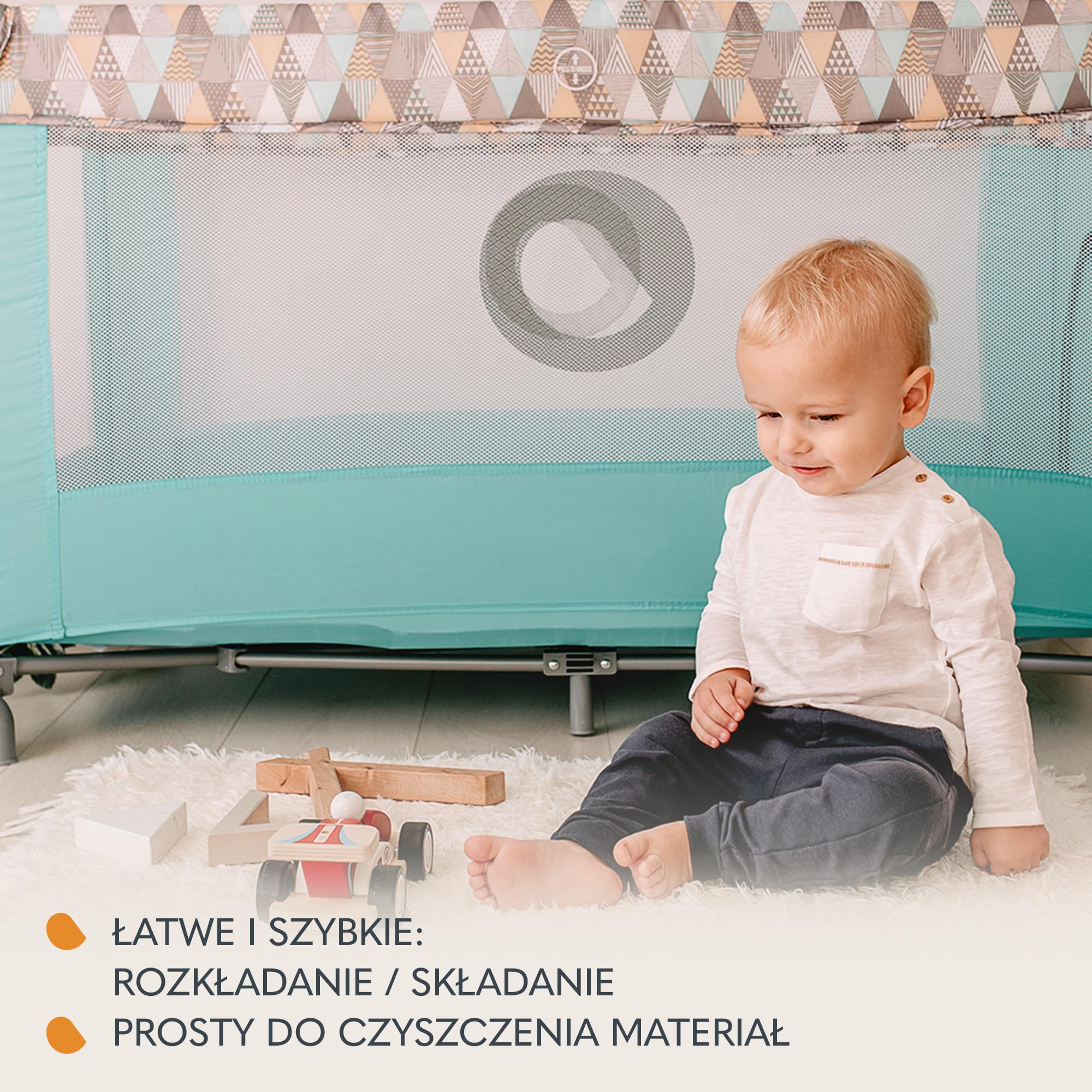 Lionelo Stefi 2 w 1 łóżeczko turystyczne, łóżko dziecięce z przewijakiem, przewiewne ścianki, system LockGuard, łóżeczko przenośne do 15 kg, składane, torba transportowa