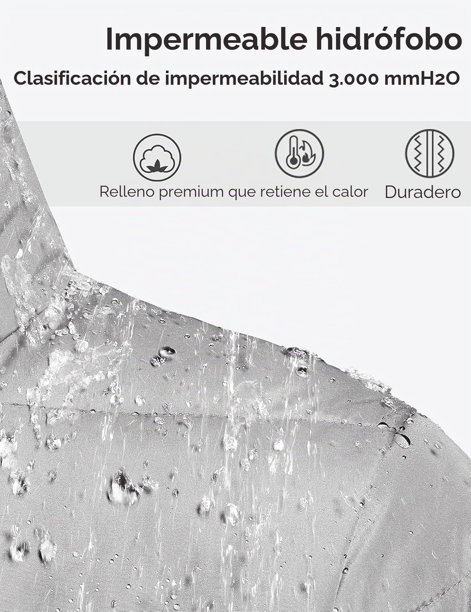 Wantdo Abrigo de Invierno para Mujer Chaqueta Acolchada cálida de Tallas Grandes con Capucha Parka Larga Impermeable y Cortaviento para Exteriores