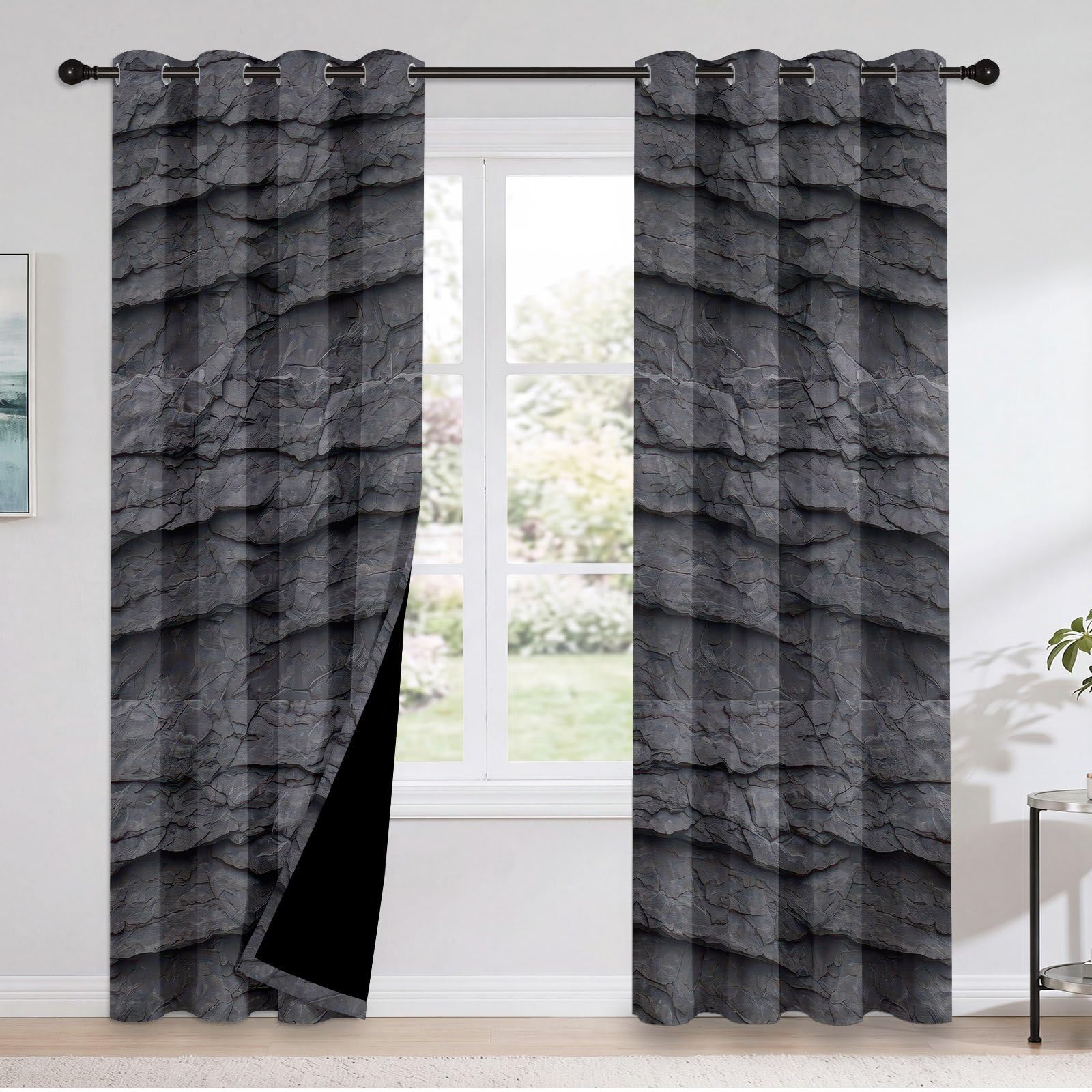 Felsen - Tende oscuranti con occhielli, 245 x 140 cm (altezza x larghezza