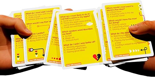 Miniatura 5 de SUSSED 400 locos iniciadores de conversación para niños, adolescentes y adultos, juego de cartas familiar, paquete de mazos naranja y amarillo,