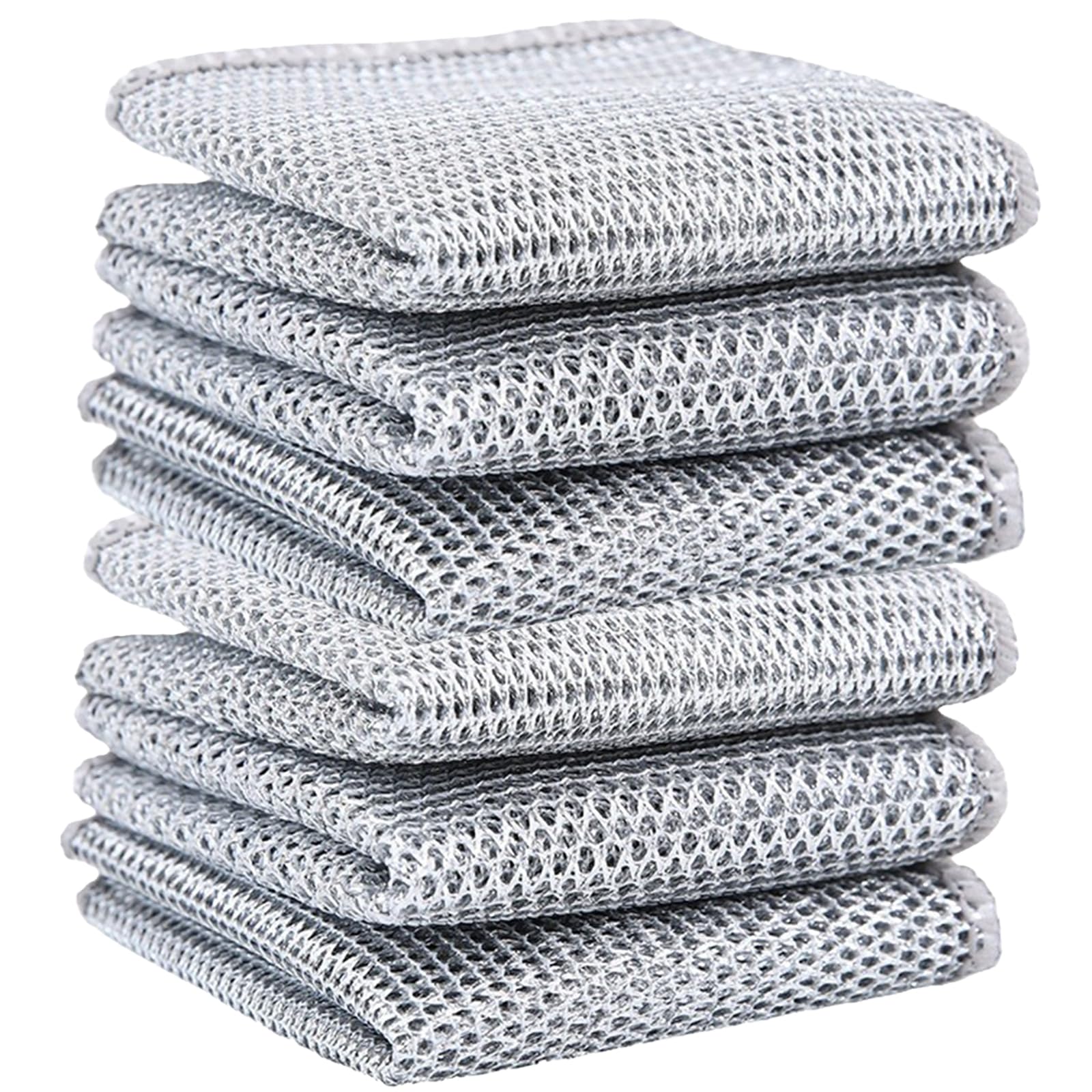 6 Packs Wire Dishwashing Rag, Wire Dishwashing Rags for Wet and Dry ...