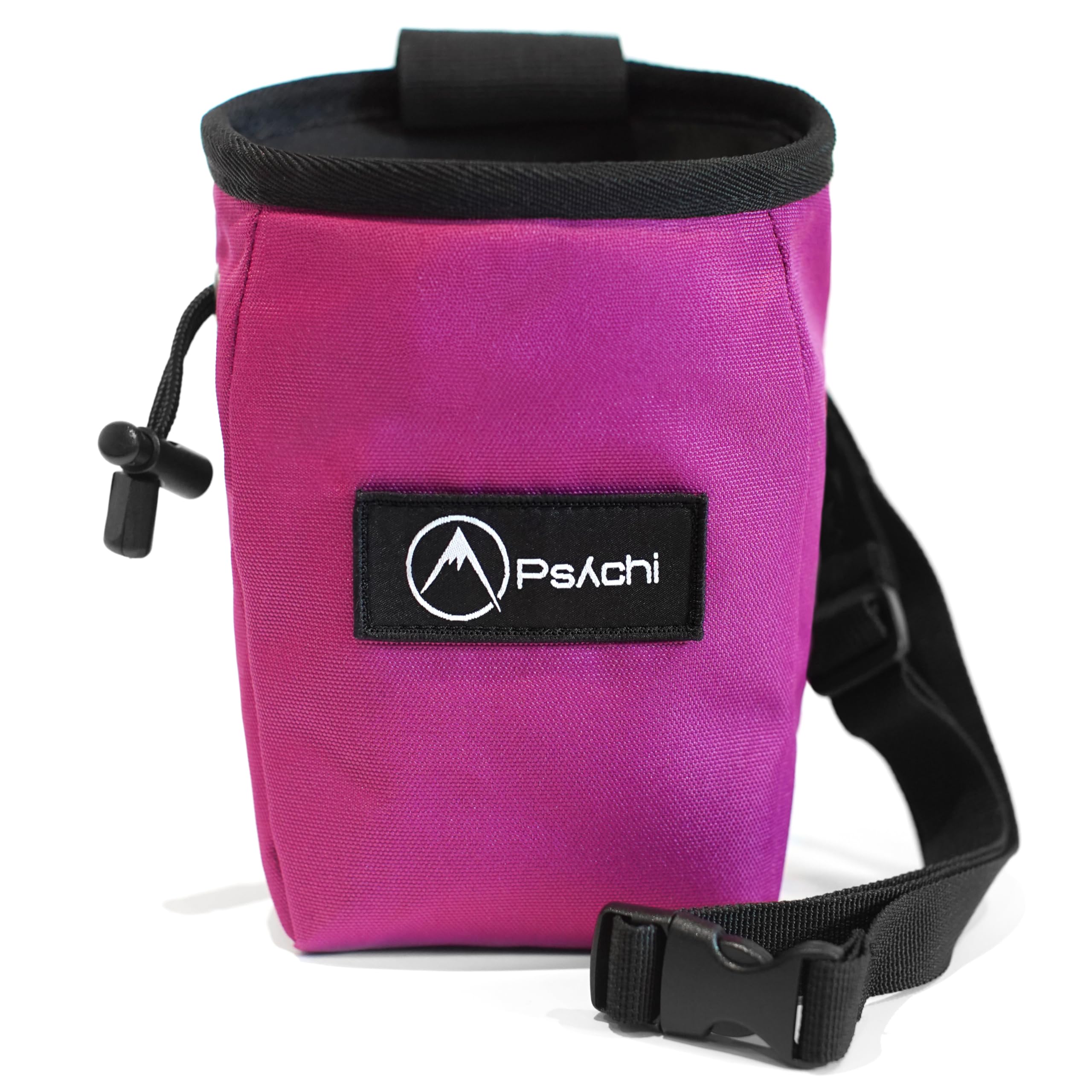 Psychi OG Waist Chalk Bag Starter Pack Bundle for Rock Climbing Bouldering Gym (Magenta) - Image 3