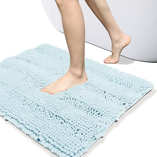 Tapetes de baño, felpilla lavables a máquina, tapetes de baño de felpilla no sedosos y duraderos, tapetes de baño para suelo de ducha, decoración de