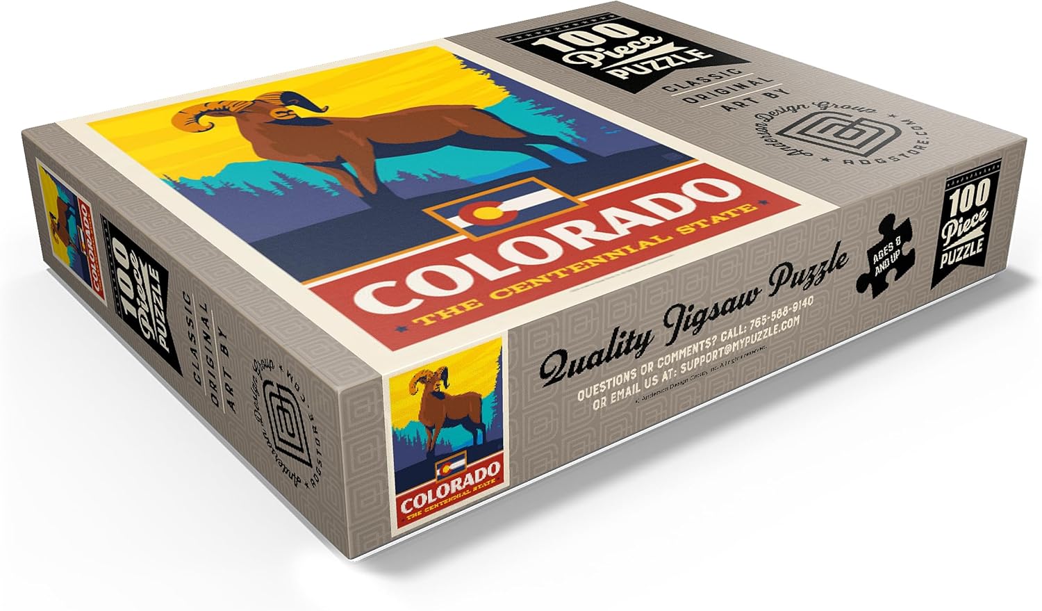 MyPuzzle Colorado: The Centennial State - Premium 100 Piece Jigsaw Puzzle for Adults