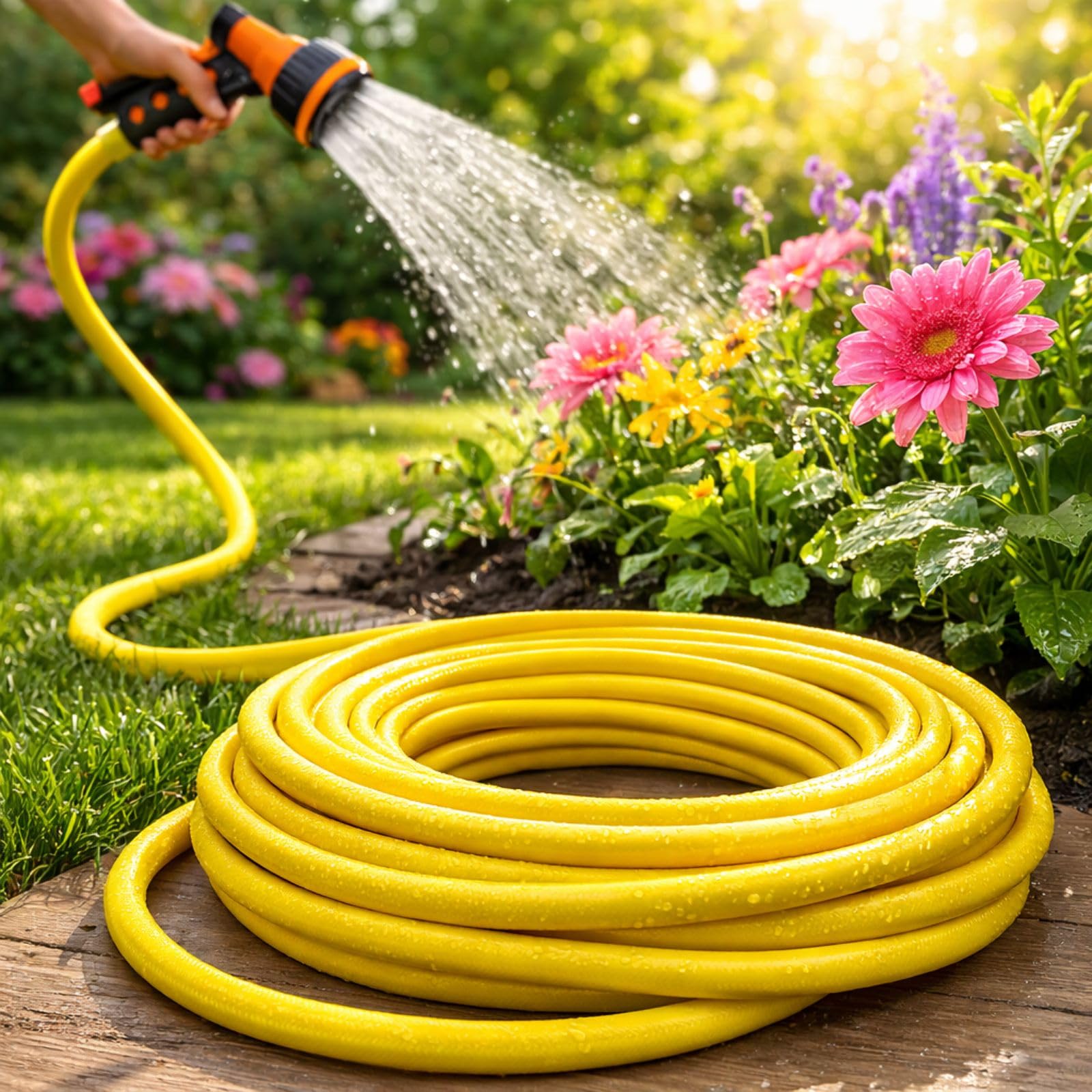 Weedness Tubo dell'acqua in polietilene, tubo di alimentazione – Micro Drip per irrigazione automatica per piante da giardino, fiori, prato, irrigazione a goccia (50 metri)