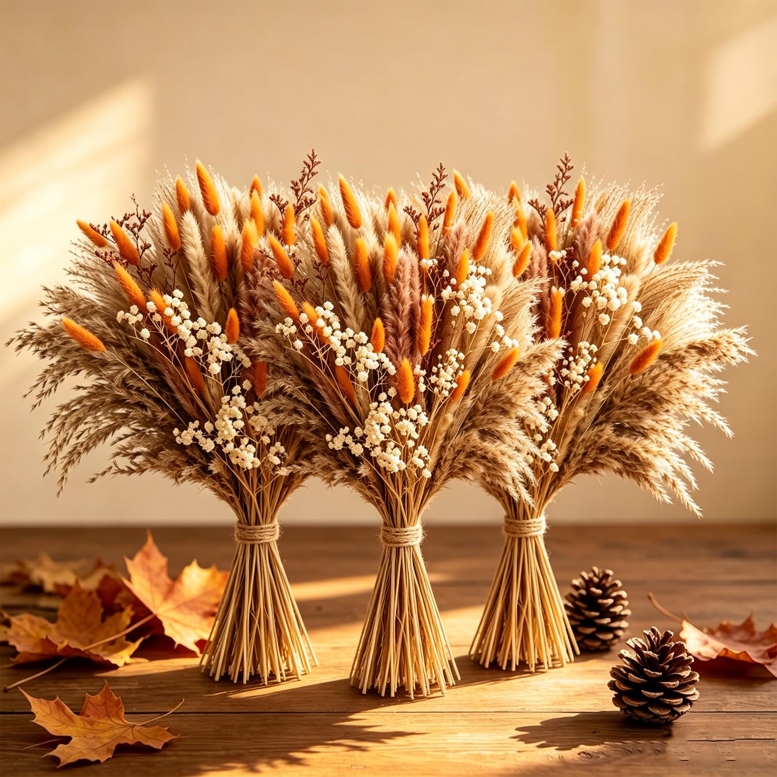 rialgirw 6Pcs Wooden Christmas Ornaments DIY Pearl Art Kits for Adults，3Set