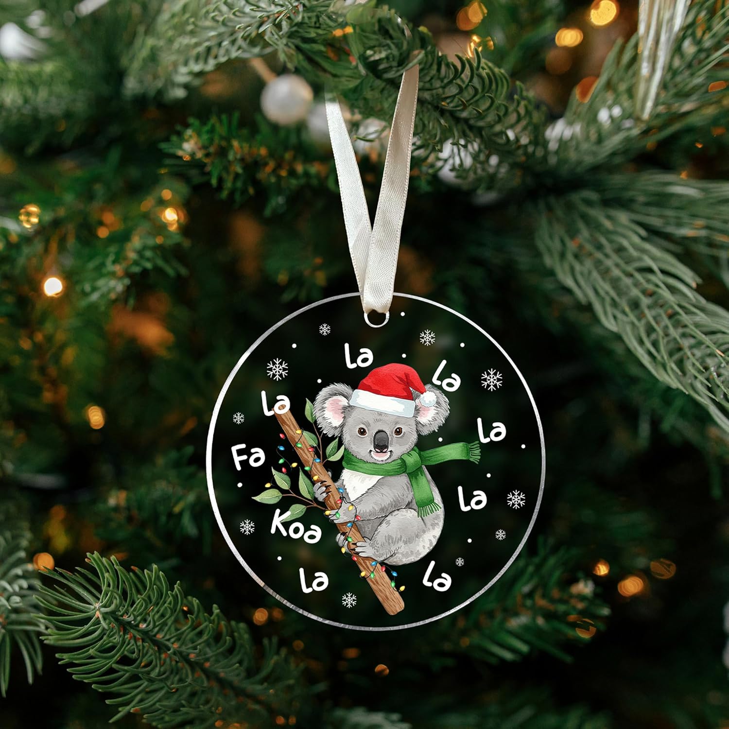 Koala Ornament - Koala Gifts for Lovers, Women, Men - Funny Animals Ornaments for Christmas Tree - Animals Themed Gifts - Acrylic Christmas Ornament 2025 - Image 5