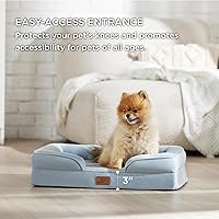 Vista 533 de Bedsure - Cama ortopédica XXL para perros, sofá cama lavable para perros gigantes, espuma de soporte con funda extraíble y lavable, forro Marrón