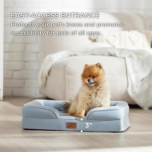 Miniatura 533 de Bedsure - Cama ortopédica XXL para perros, sofá cama lavable para perros gigantes, espuma de soporte con funda extraíble y lavable, forro Marrón
