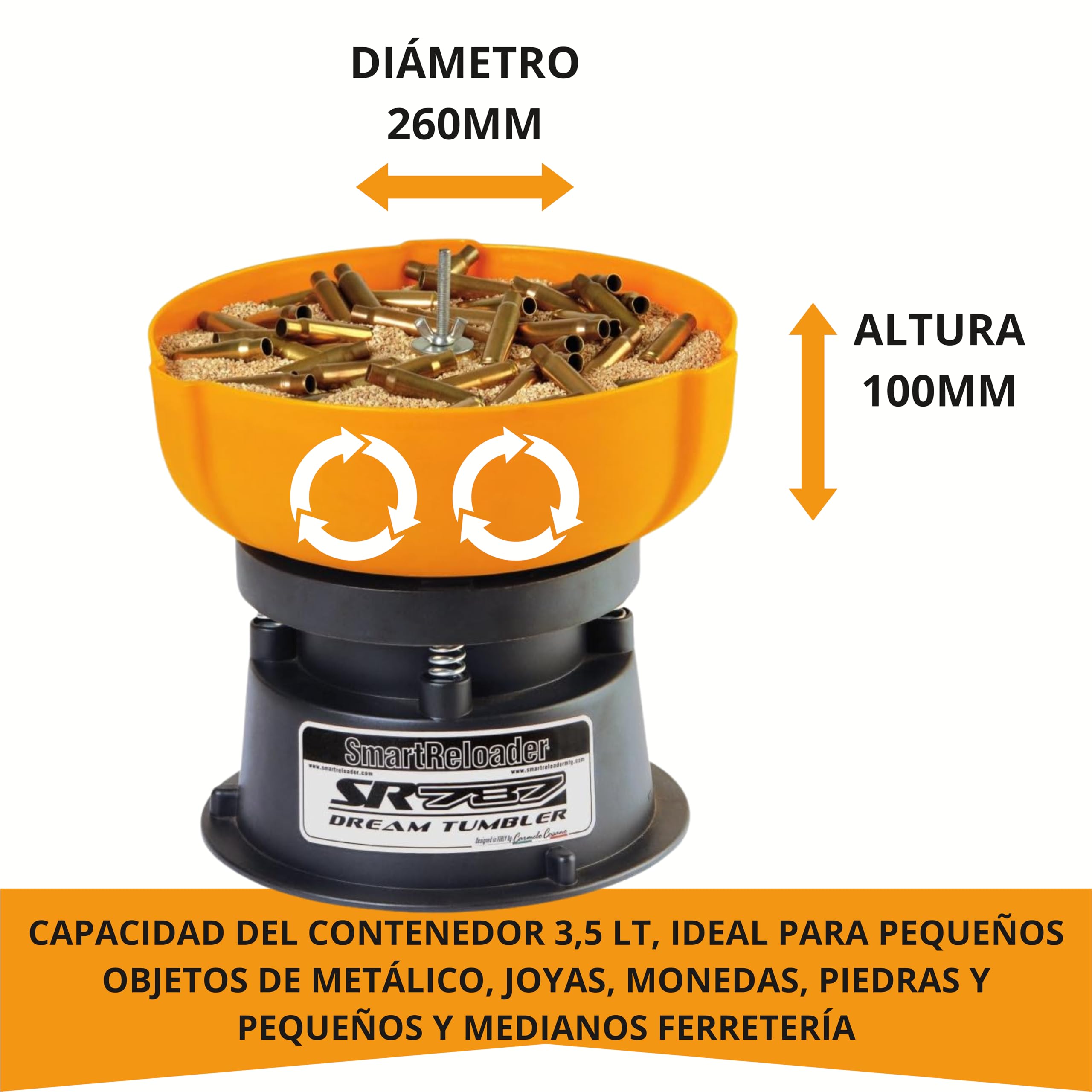 Smart Reloader SR787 Case Tumbler - Limpiador de Vainas