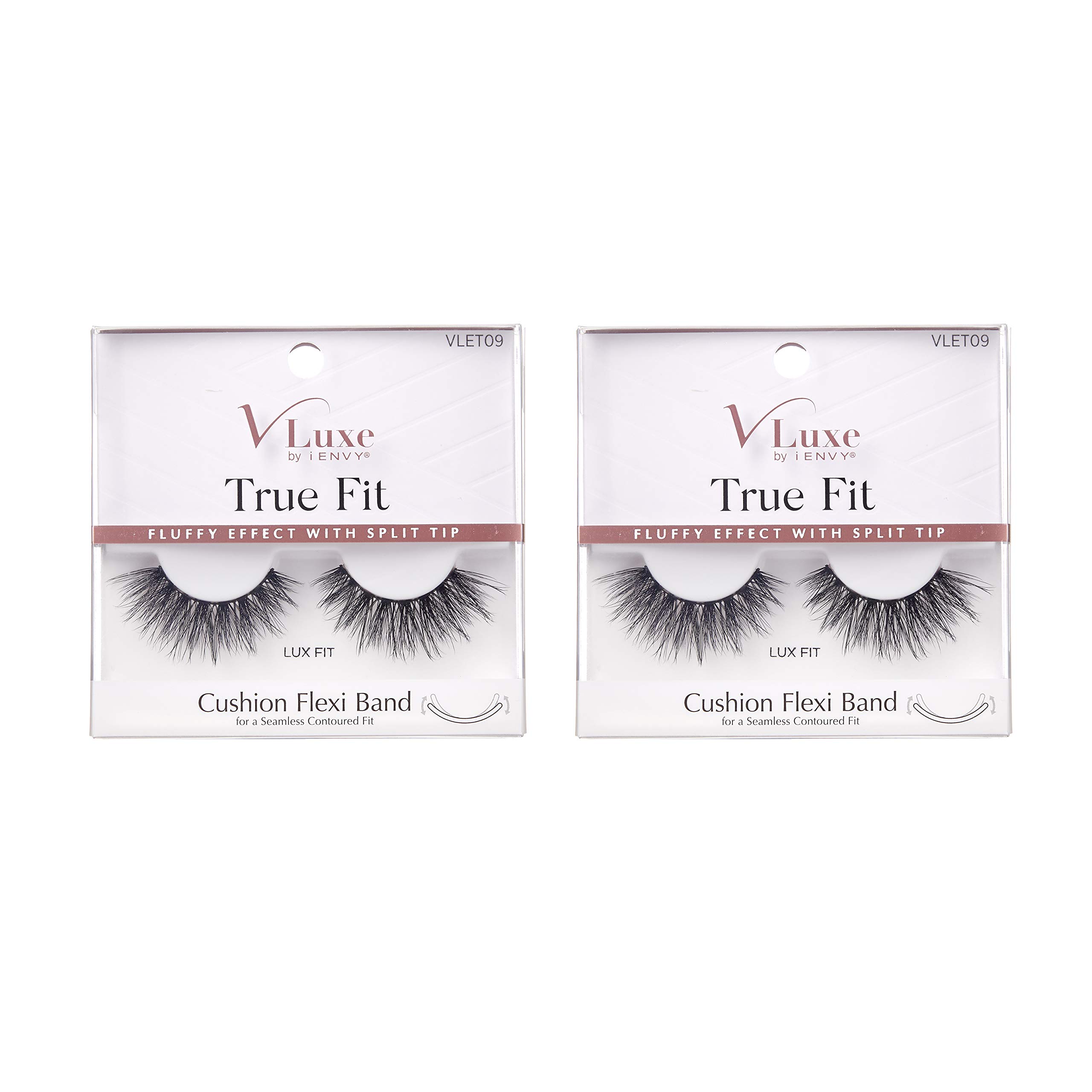 VLuxe by i-Envy 2 Pairs False Eyelashes True Fit Lashes Soft & Natural Volume (Lux Fit)