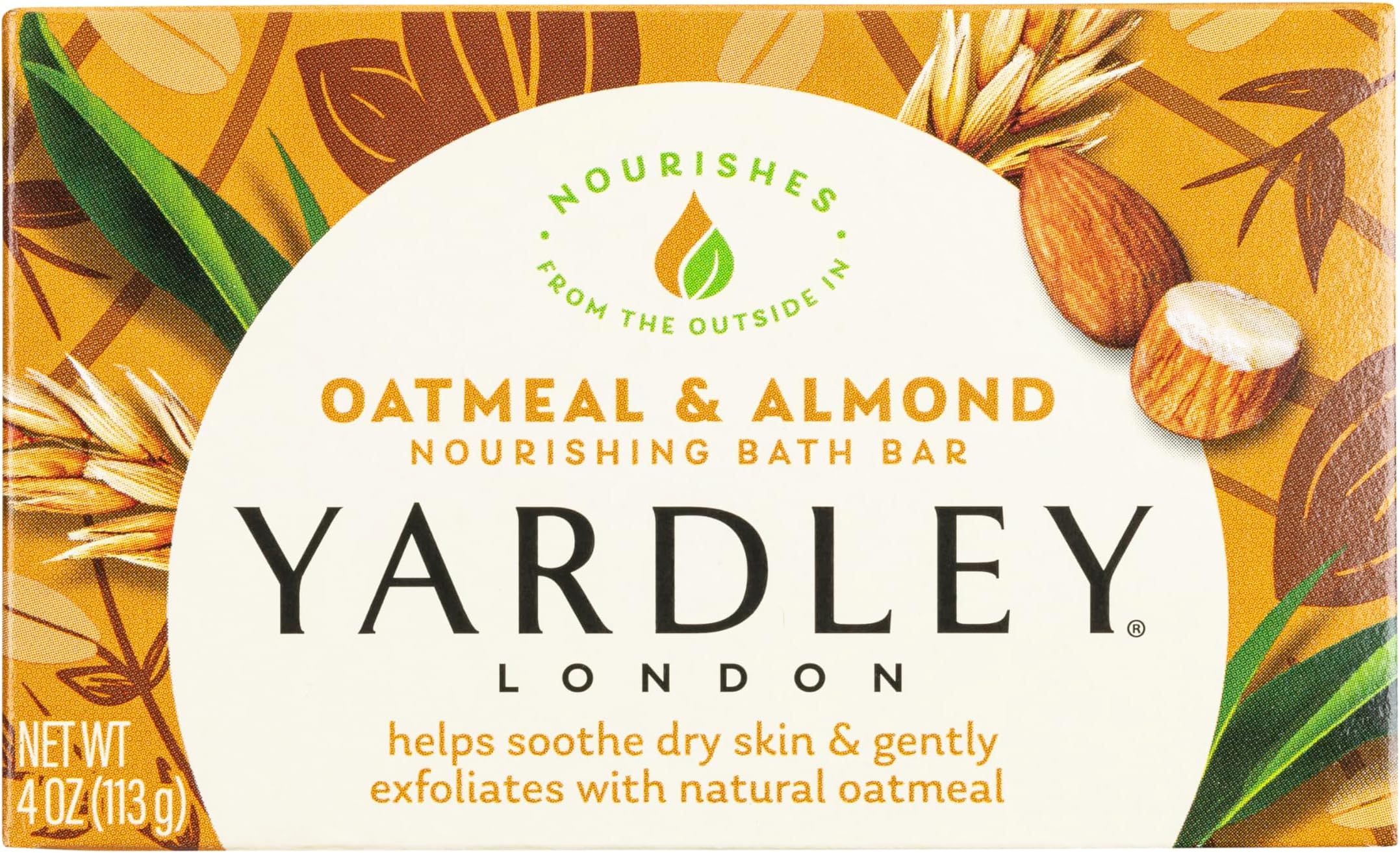 Yardley London Nourishing Bath Soap Bar Oatmeal & Almond