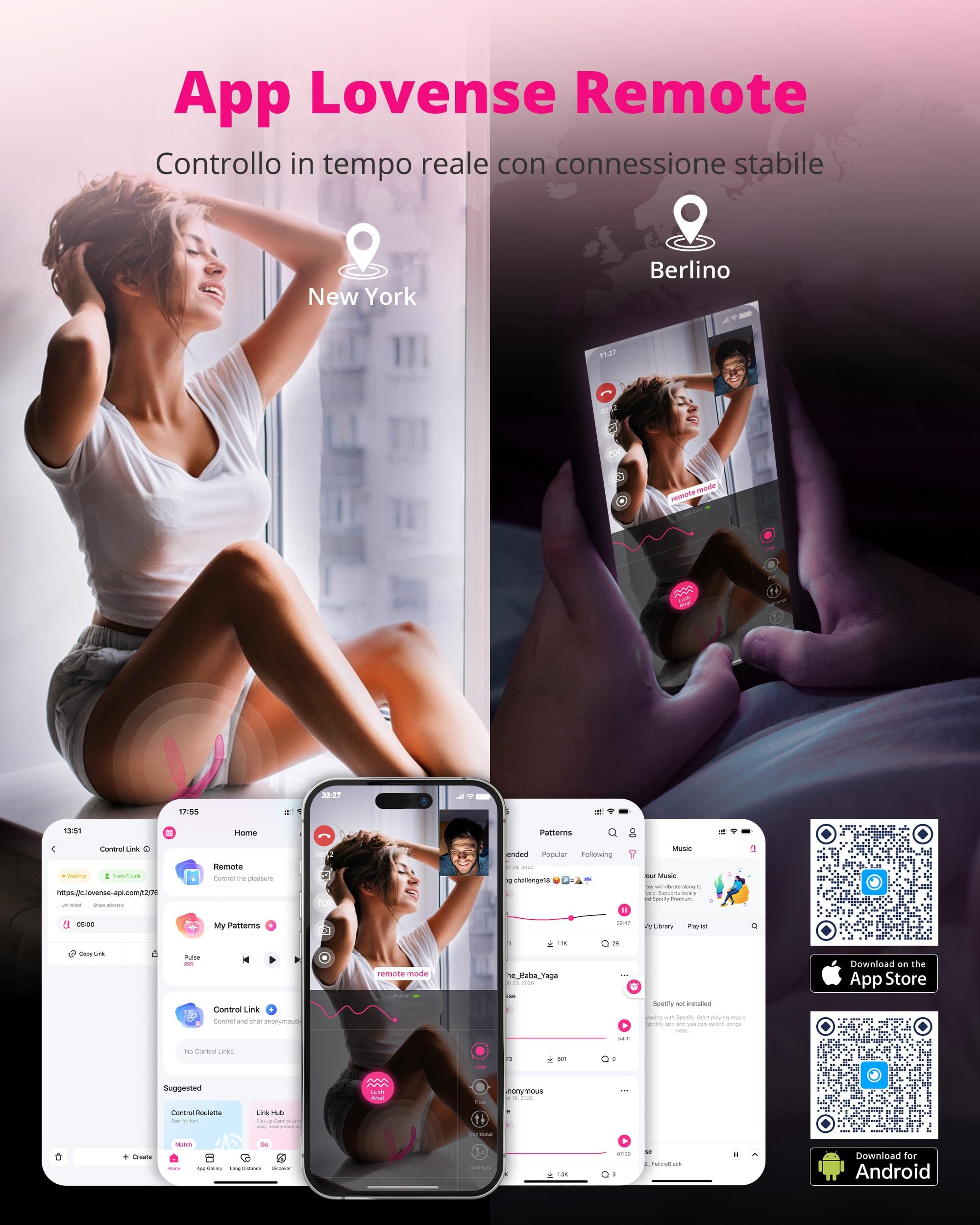 LOVENSE Lush Anal Vibrating Butt Plug Sex Toys, Piccolo Vibratore Anale Controllato da App con Luce LED, Giocattoli Anali per Adulti per il Piacere di Coppie Maschili e Femminili, Impermeabile