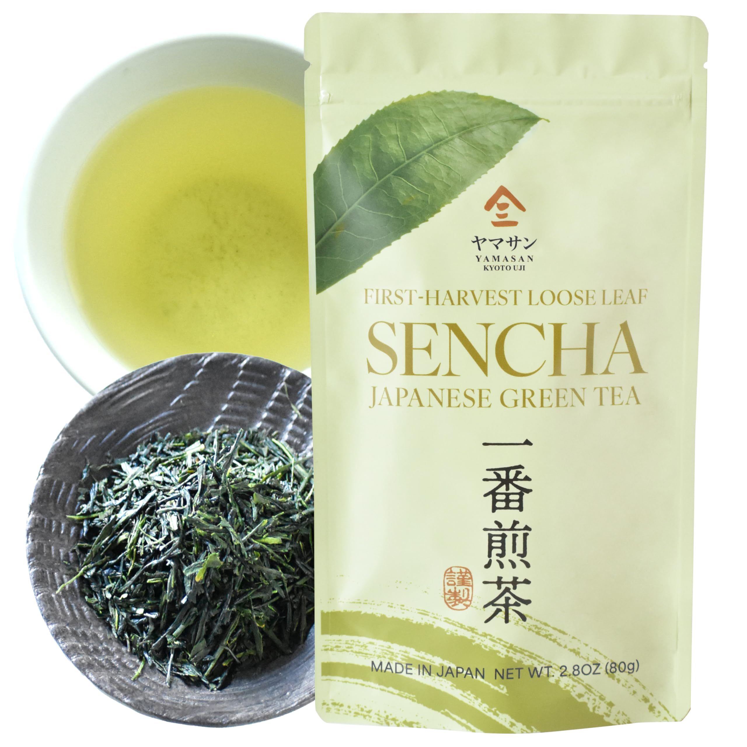 Amazon.com : YAMASAN KYOTO UJI Japanese Sencha Green Tea, 100