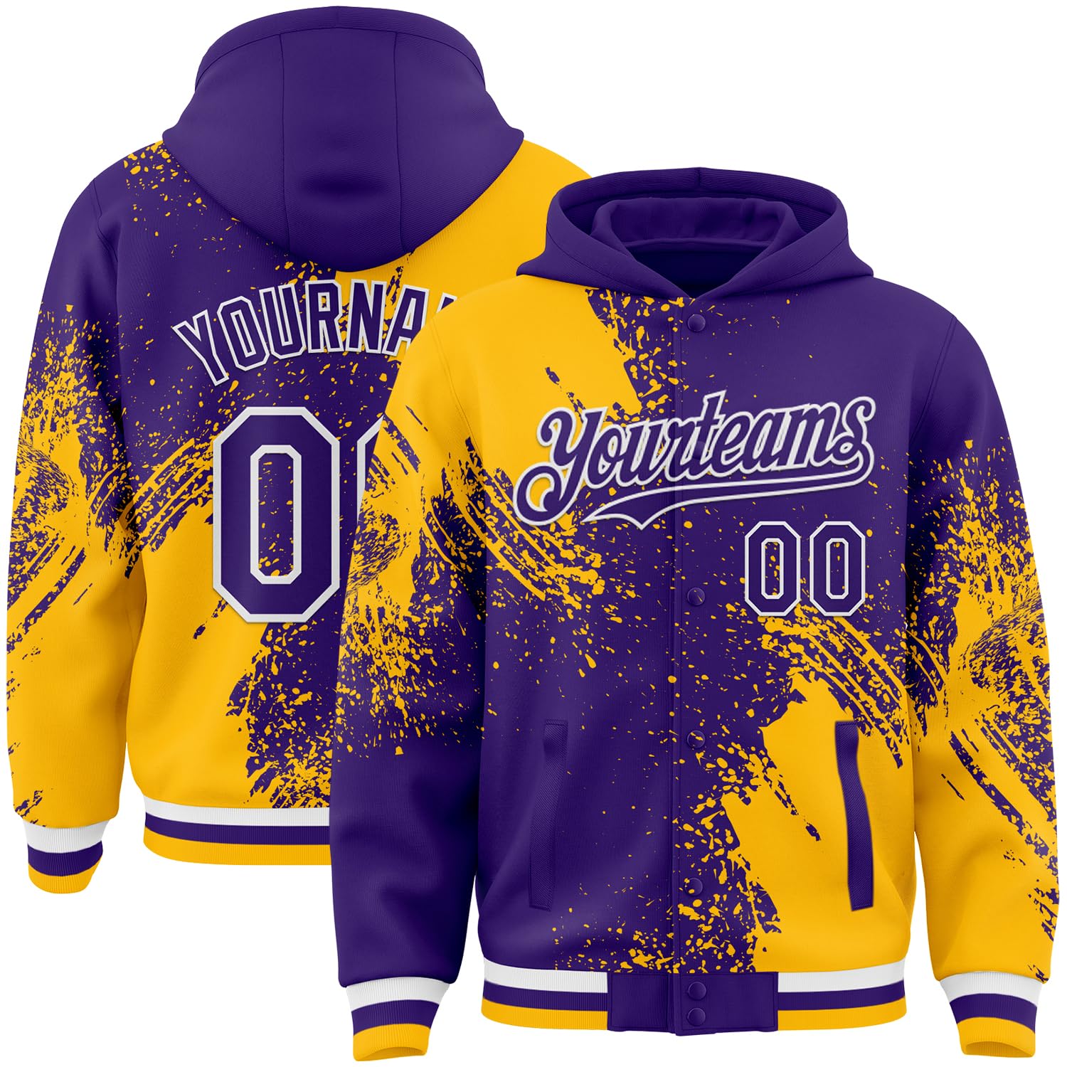 Custom Baseball Team Hooded Jacket Personalized Novelty Varsity Jackets Bomber Jerseys for Men Women Boys Girls