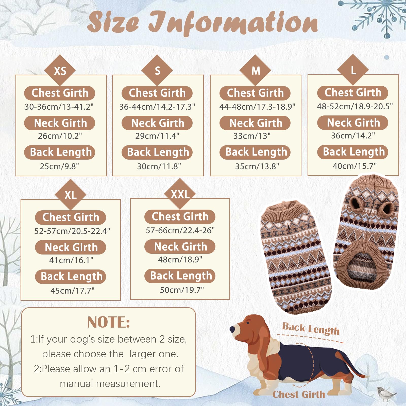 Hjumarayan Dog Jumper, Boho Dog Jumpers Small Medium Large, Knitted Christmas Sweater with Harness Hole - Image 2