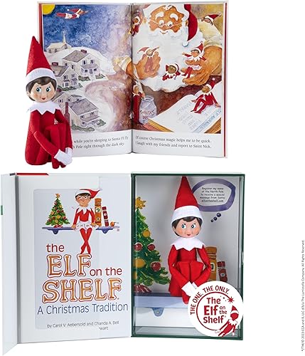 Miniatura 12 de The Elf on the Shelf: Una Tradición Navideña - Muñeca Elfo de las Girl Scouts con Ojos Marrones - Incluye Libro de Cuentos Artísticamente Ilustrado,