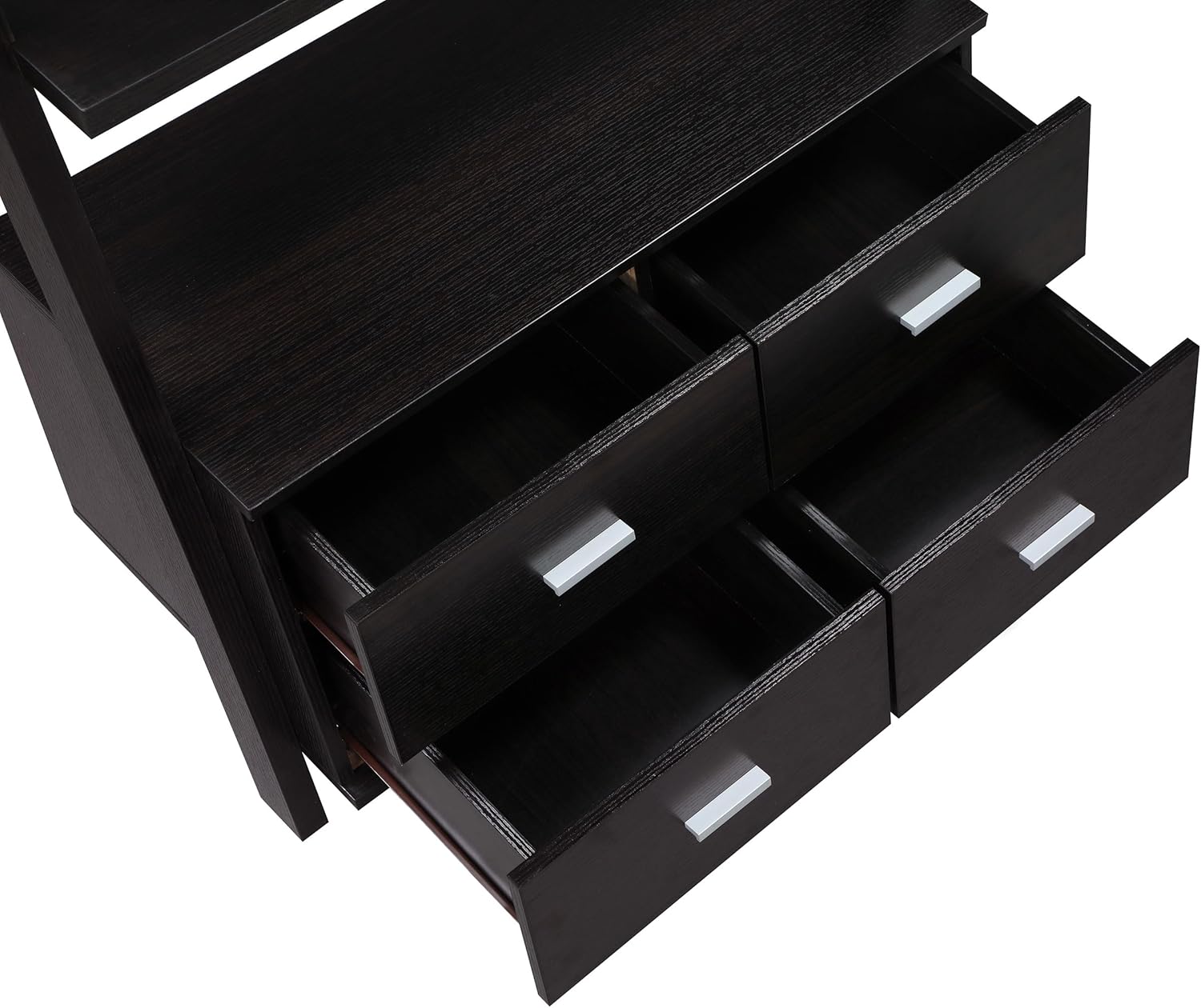Coaster Home Furnishings - Colella - MDF & Laminate - 3-Piece Bookshelf Set with 2 Ladder Bookshelves and 1 Cabinet Bookshelf - Contemporary - Home Office and Living Room - Cappuccino - 800319-S3