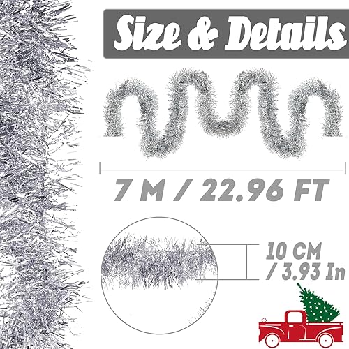 Miniatura 9 de Guirnalda de flecos de papel de aluminio para el día de San Valentín de 50 pies con borlas metálicas para colgar en la pared, telón de fondo para