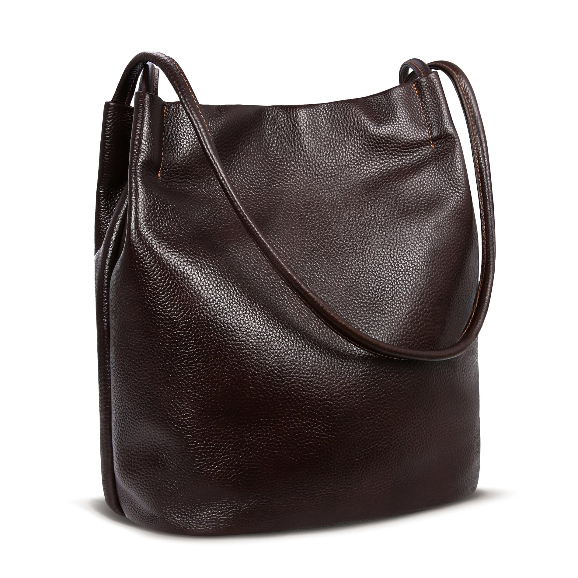 Iswee Soft Leather Tote Bucket Bag Hobo Shoulder Purse and Handbags Women