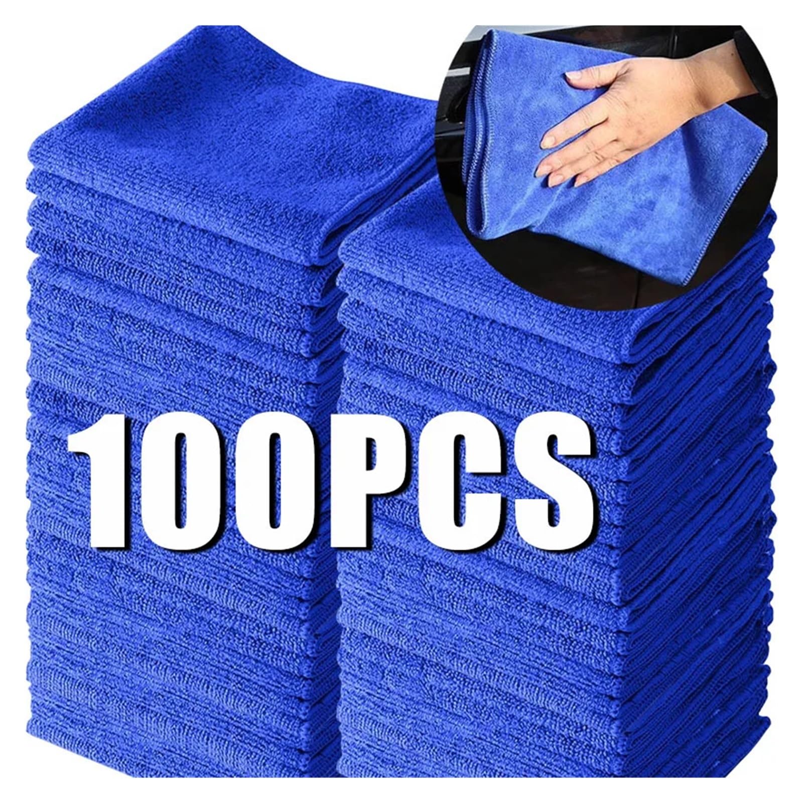 Microfiber Towels for Car Wash Household Cleaning - Absorbent Drying Cloths for Detailing Home Use 100PCS — view 2