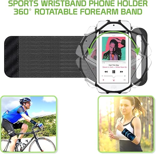 Miniatura 2 de Cellet Brazalete deportivo ajustable para fitness, funda resistente al agua, compatible con Apple iPhones, Samsung Galaxy, Google Pixel Smartphones