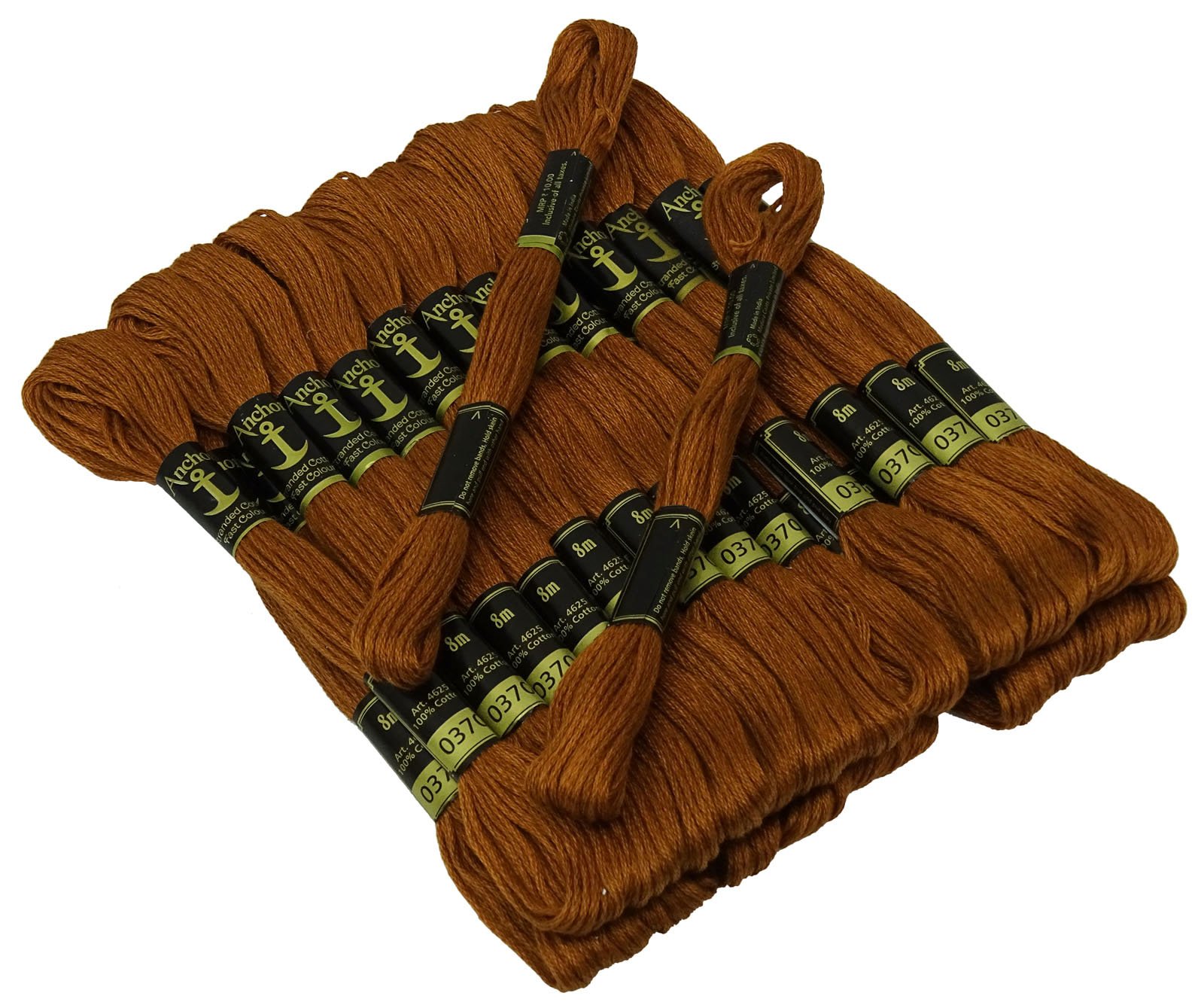IBA Indianbeautifulart 25 x Anchor Stranded Cotton Thread Hand Cross Stitch Sewing Embroidery Floss Skeins-Brown