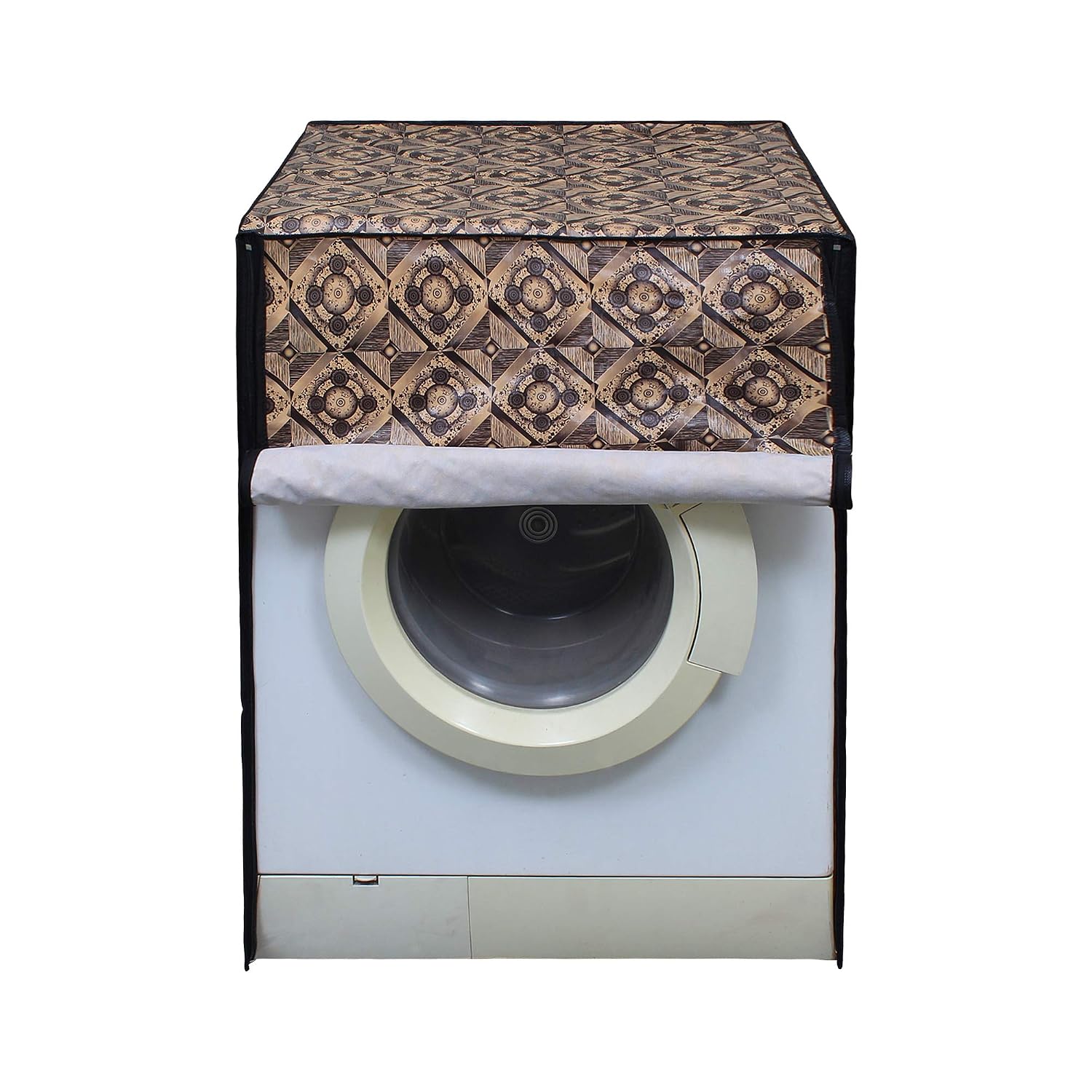 Lithara Waterproof Front Load Washing Machine Cover For 7 Kg, 7.2 Kg, 7.5 Kg, 8 Kg (Design_56)