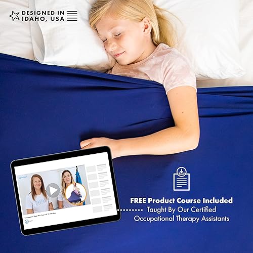 Miniatura 6 de Harkla Sábana de compresión para niños, sábanas de compresión completas con ajuste cómodo para comodidad durante toda la noche, ideal para una