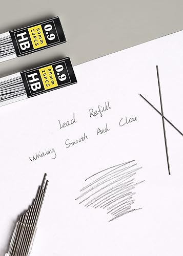 Miniatura 4 de Lifreer Recambios de plomo de 0.035 in (680 unidades), repuestos irrompibles de 0.035 in y 2 borradores de alta calidad, de larga duración, minas de
