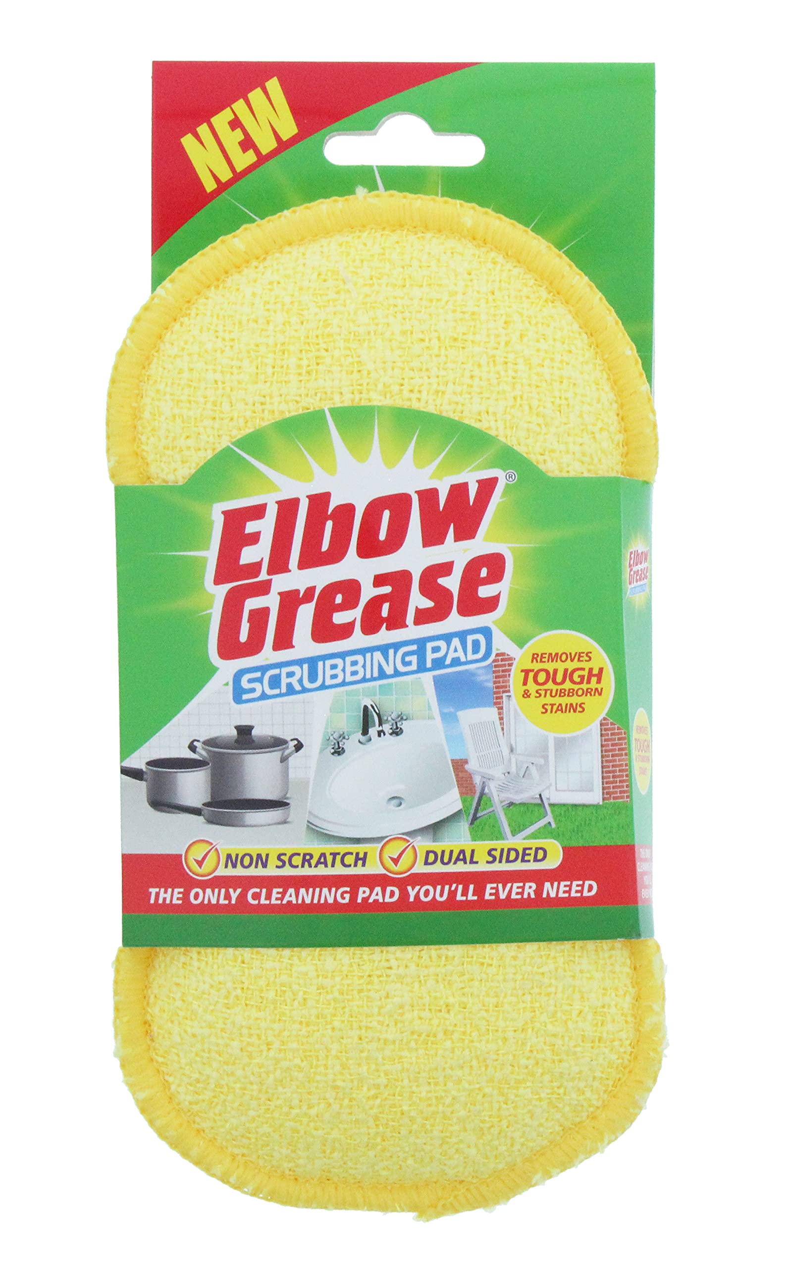 Elbow Grease Yellow Scrubbing Pad (1 Pack)